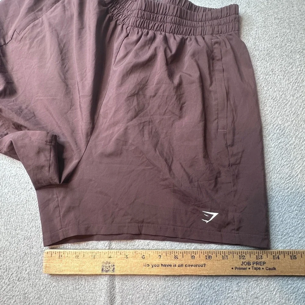 Gymshark Shorts Womens L B5A2F Training Brown Activewear Pockets Gym Running